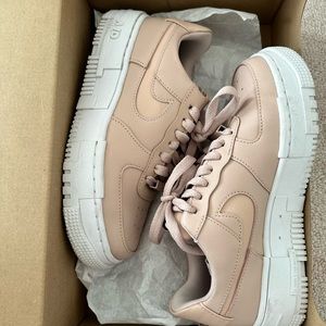 Nike AirForce Ones Women size 6 color nude